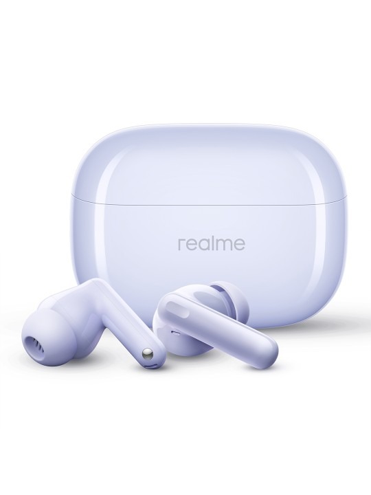 realme Buds T310 Truly Wireless in Ear Earbuds with 46dB Hybrid ANC, 360° Spatial Audio, 12.4mm Dynamic Bass Driver, Upto 40Hrs Battery and Fast Charging (Agile White)